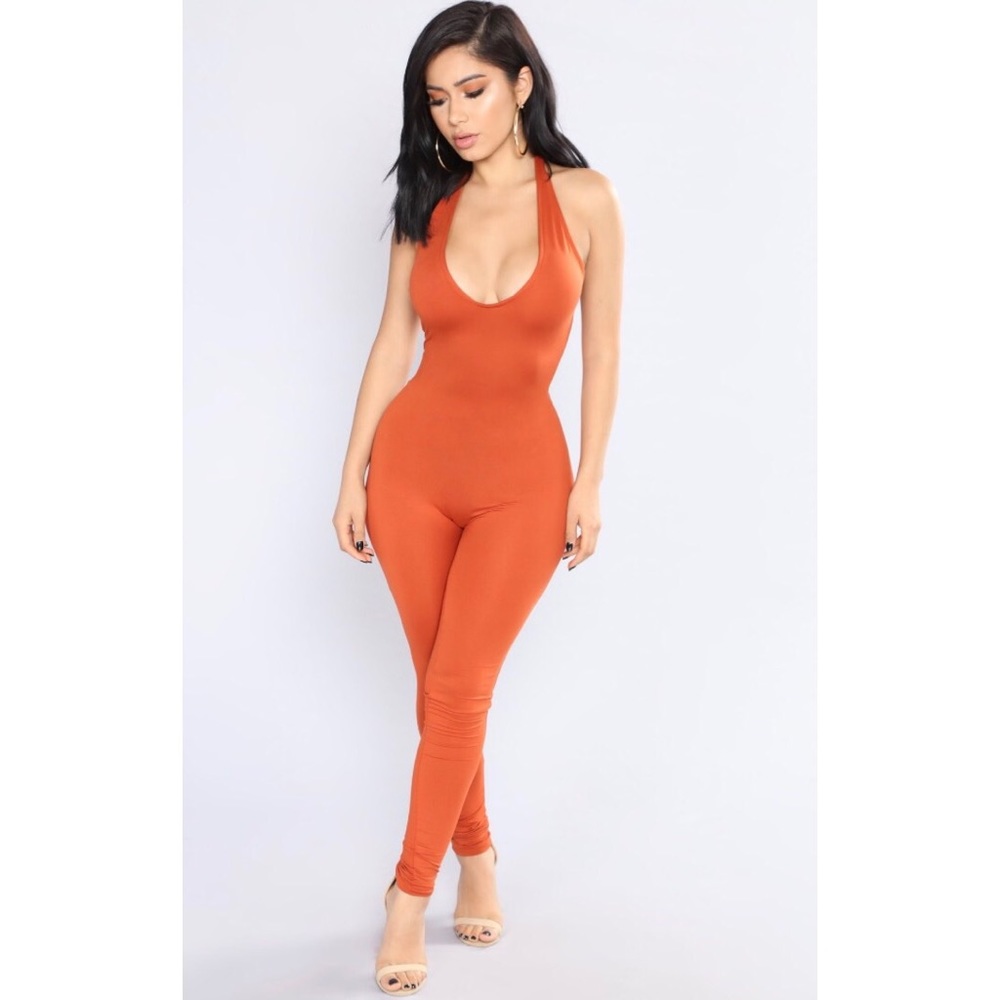 New!!! Fashion Nova Jumpsuit 💕 Rust color...